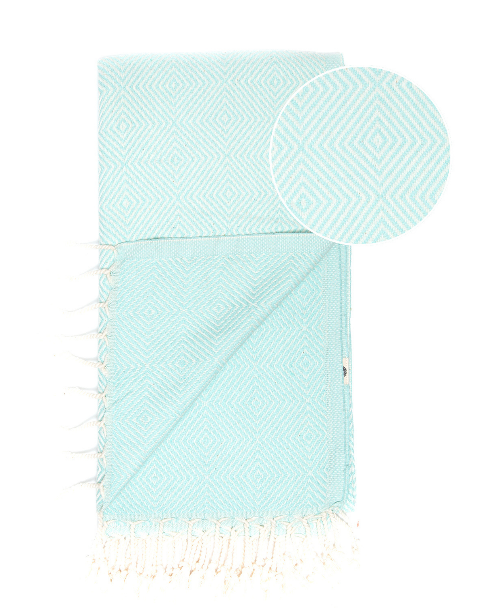 CRYSTAL Beach Towel, Turkish Hammam Towel, Spa & Sauna Towel - Mint-1