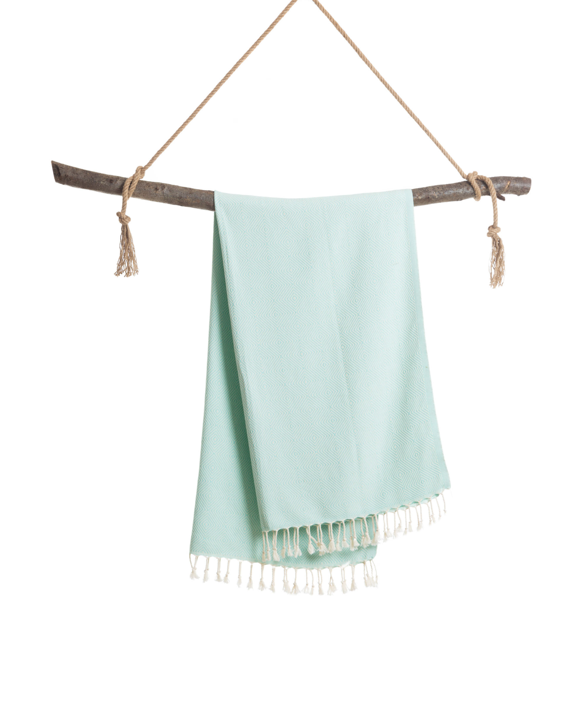 CRYSTAL Beach Towel, Turkish Hammam Towel, Spa & Sauna Towel - Mint-2