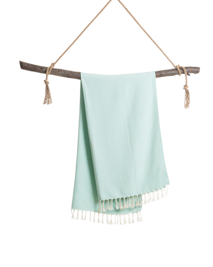 CRYSTAL Beach Towel, Turkish Hammam Towel, Spa & Sauna Towel - Mint-2