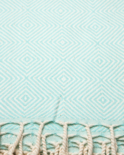 CRYSTAL Beach Towel, Turkish Hammam Towel, Spa & Sauna Towel - Mint-3