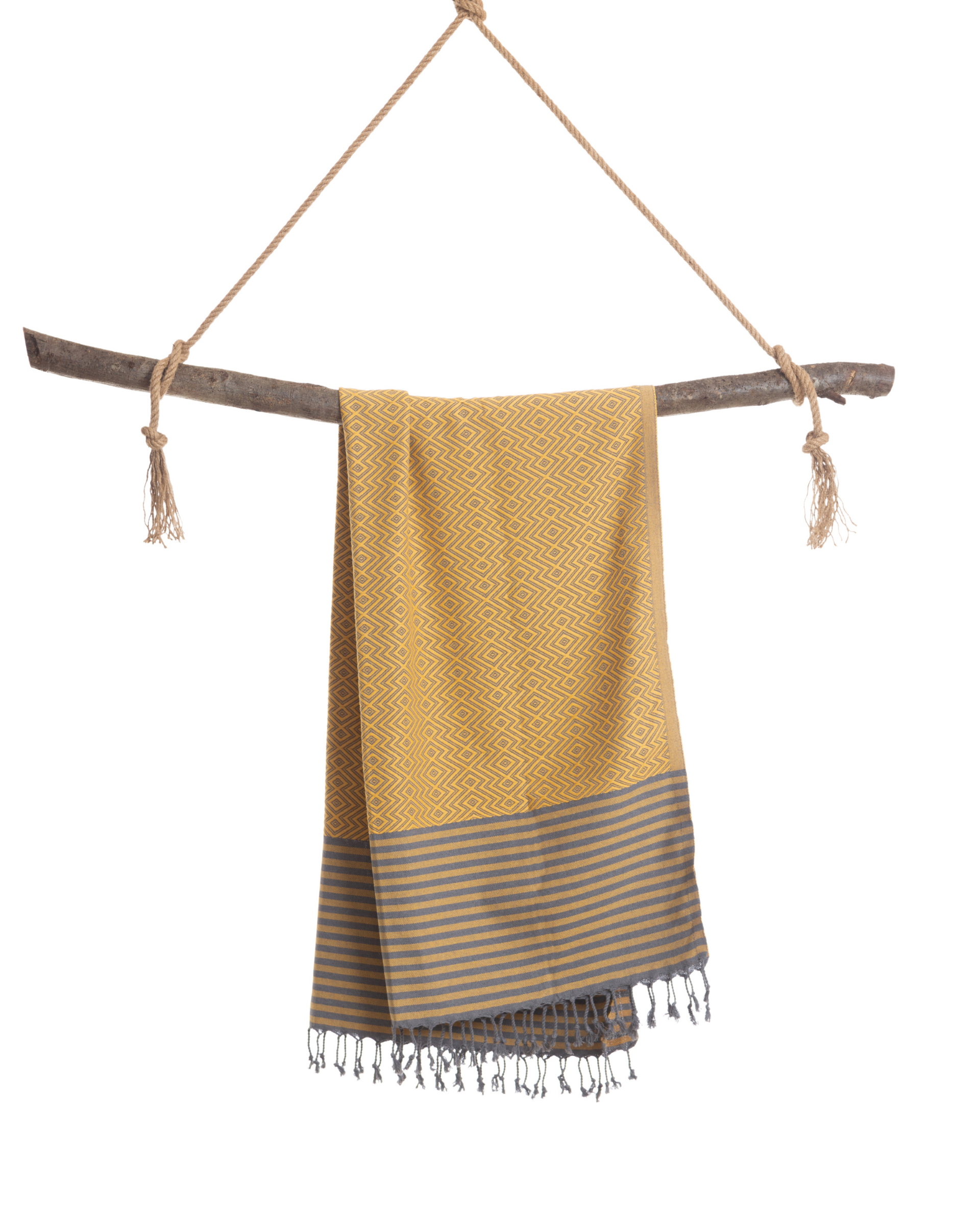 SAHARA Hammam Beach Towel, Spa Sauna Towel - Yellow-3