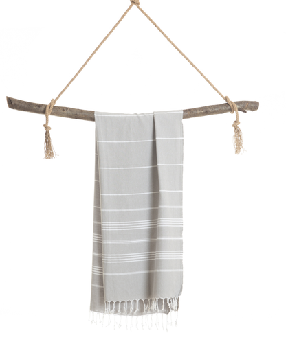 AMARA Hammam Beach Towel, Peshtemal, Made of Cotton - Grey-3