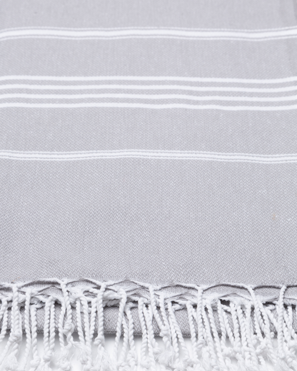 AMARA Hammam Beach Towel, Peshtemal, Made of Cotton - Grey-4