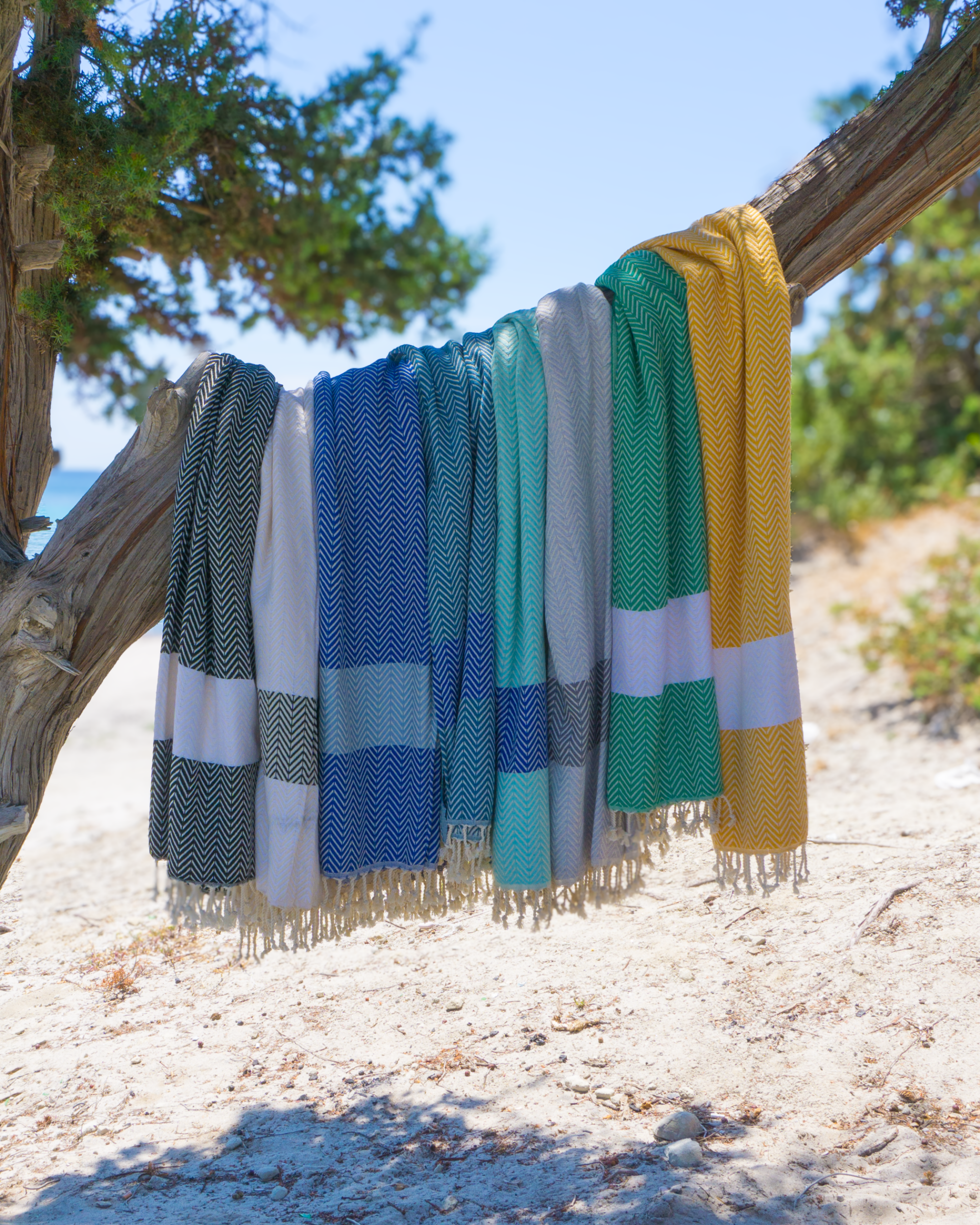ZAYA Hammam Towel, Beach Towel, Pestemal - Black / White-3